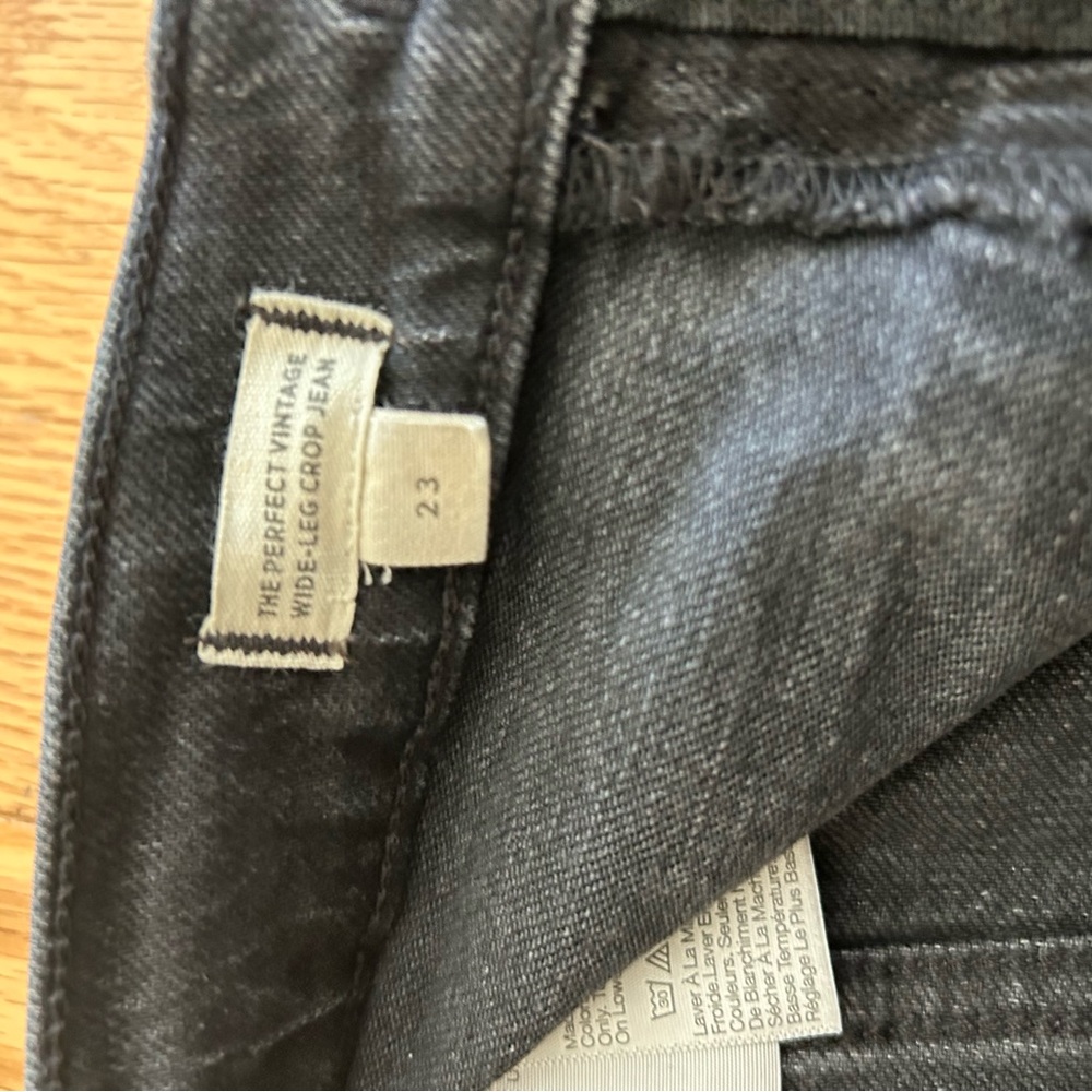 Women’s Madewell perfect vintage wide leg crop Jean black